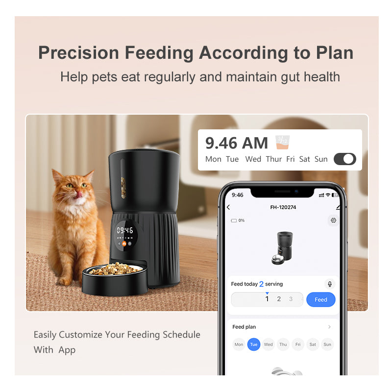 Automatic Smart Pet Feeder – Convenient, Customizable Feeding for Cats and Dogs