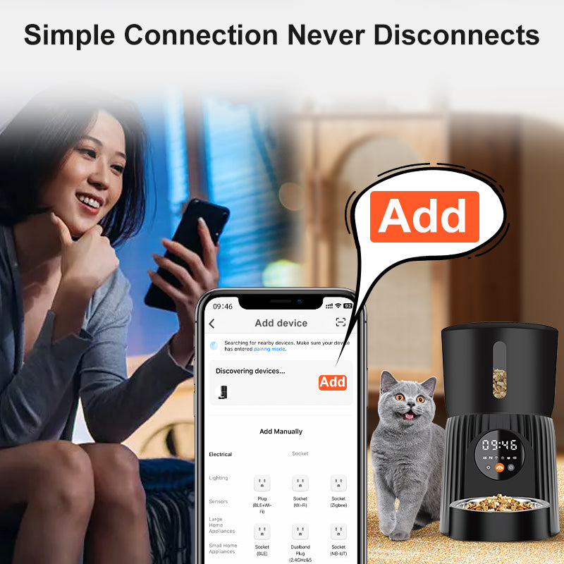 Automatic Smart Pet Feeder – Convenient, Customizable Feeding for Cats and Dogs