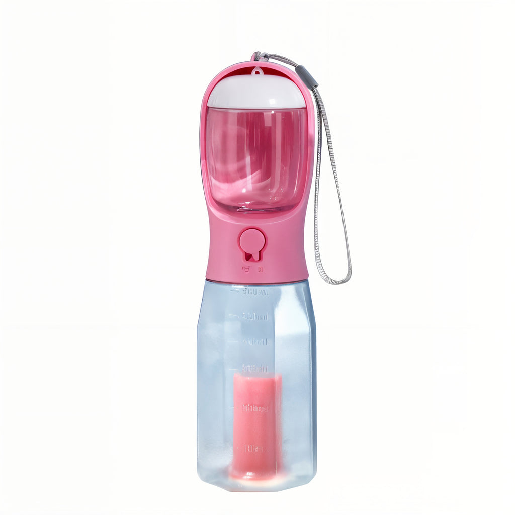 3-in-1 Pet Travel Bottle: Treats, Water, and Poop Bags